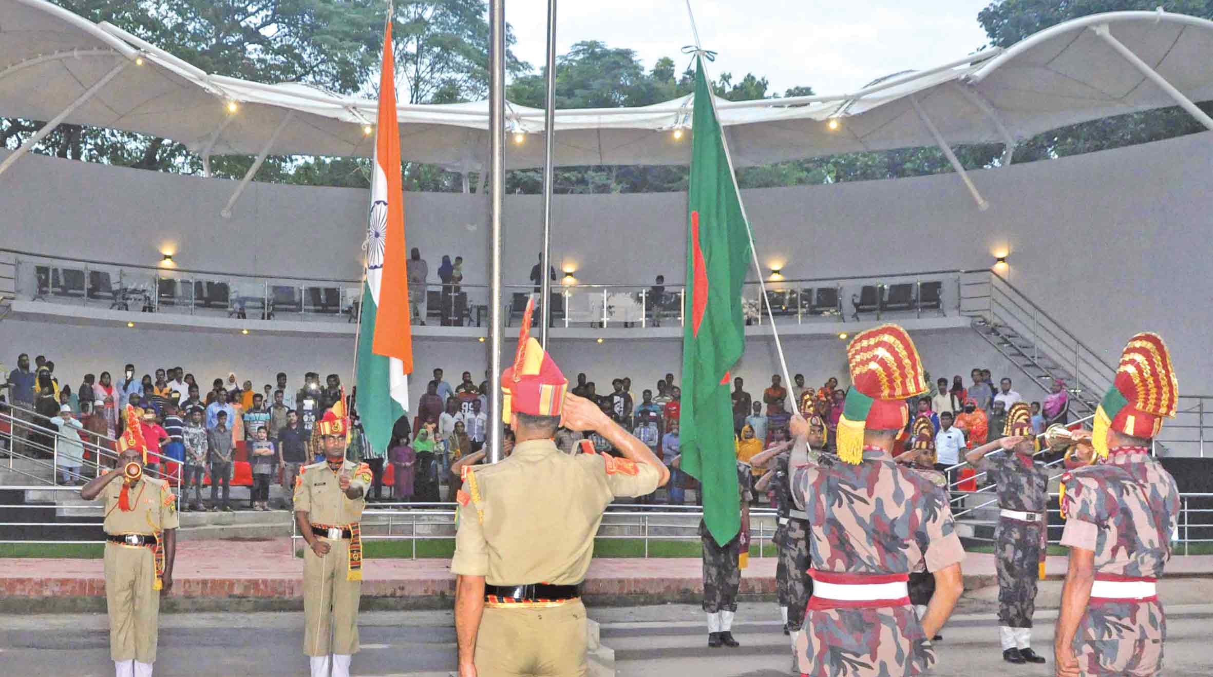 India-Bangladesh Flag Lowering Ceremony