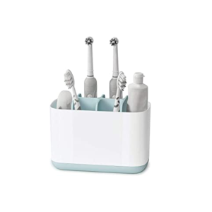 Multipurpose Storage Toothbrush Toothpaste Tongue Cleaner Holder Razor Shaving kit Toiletries Cosmetics Organizer Rack Stand for Bathroom and washbasin Easy Store Caddy Unbreakable (6)