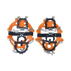 tainless Steel Anti-Slip Shoes Boots Covers Gripper Ice Snow Chain Crampons Cleats, Multicolour