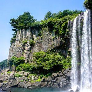 Jeongbang Waterfall, Jeju || South korea