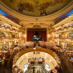 Buenos Aires. Mega bookstore El Ateneo. Converted Theater Grand Splendid, now the largest bookstore of Latin America.